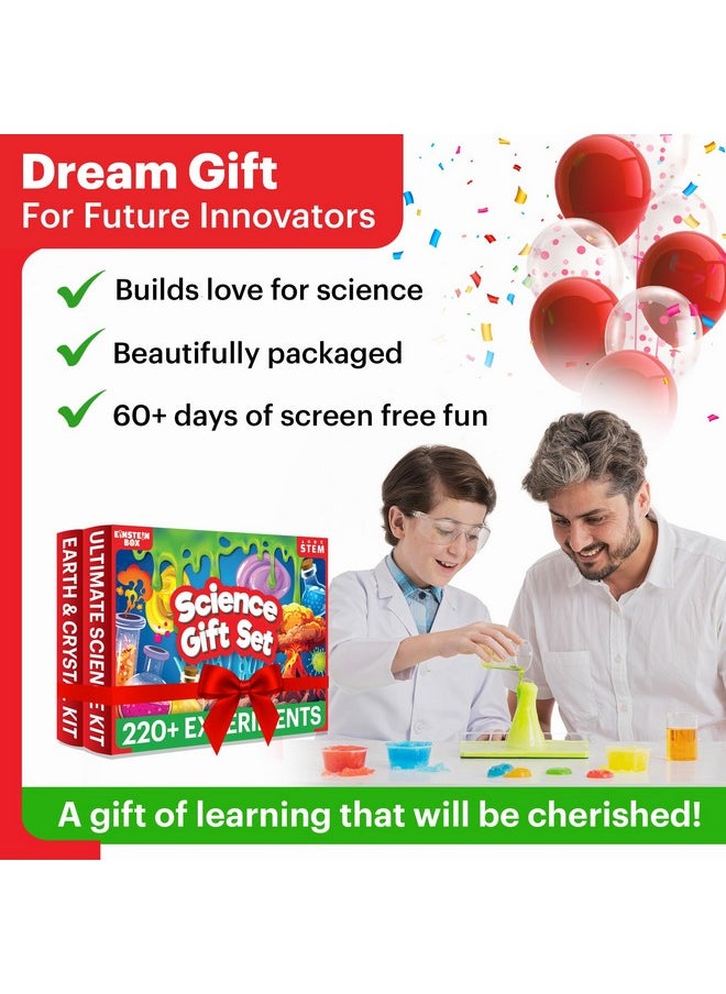 Einstein Box Science Gift Set for Boys & Girls Ages 6-8-10-12-14 Years | Birthday Gifts Ideas for Kids | STEM Learning Toys for 6,7,8,9,10,11,12,13,14-Year-Olds | 2-in-1 Learning Set |