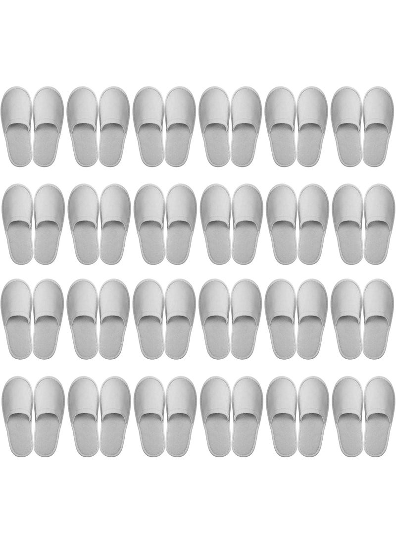 Geyoga 24 Pairs Disposable Slippers for Guests Bulk Women Men 2 Size Cotton Soft Hotel Spa Slippers for Home Indoor Travel Wedding Party