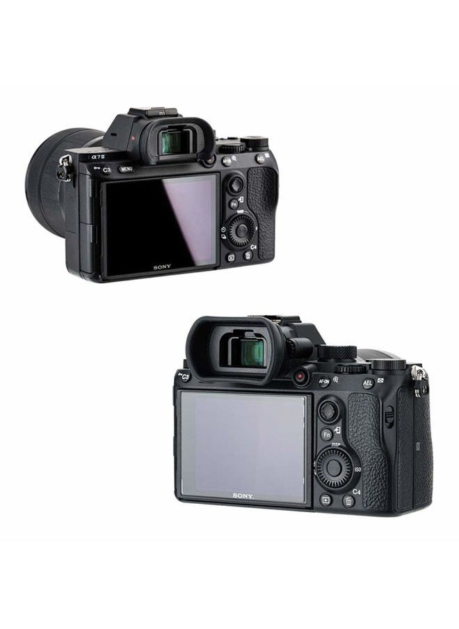 2 Packs Eyecup Eyepiece Eyeshade for Sony a7III a7II a7 a7R IV a7R II a7R III a7S II a9 a58 a99 II Viewfinder Replaces Sony FDA-EP18 FDA-EP16 FDA-EP15 Eye Cup