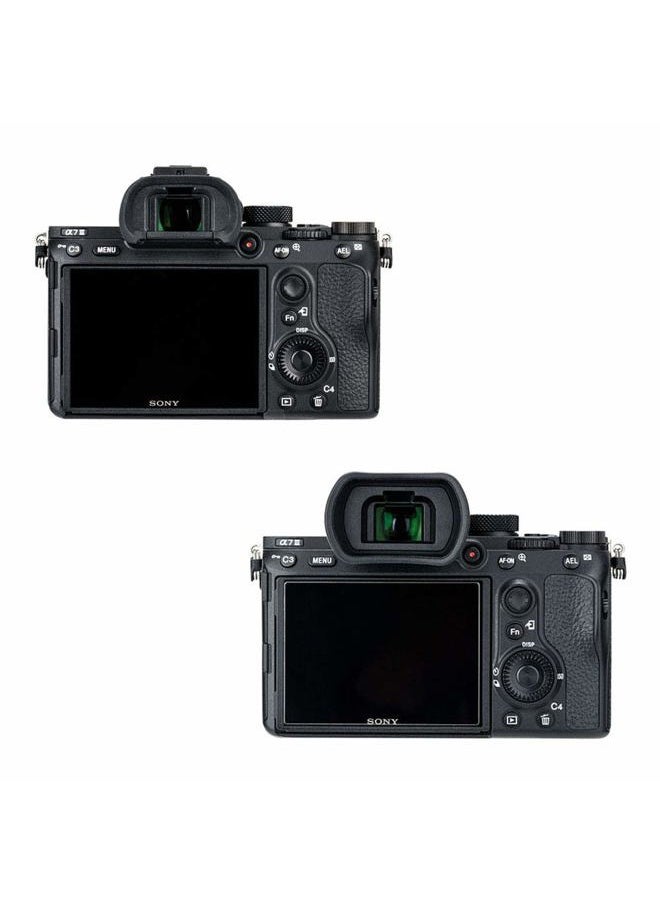2 Packs Eyecup Eyepiece Eyeshade for Sony a7III a7II a7 a7R IV a7R II a7R III a7S II a9 a58 a99 II Viewfinder Replaces Sony FDA-EP18 FDA-EP16 FDA-EP15 Eye Cup