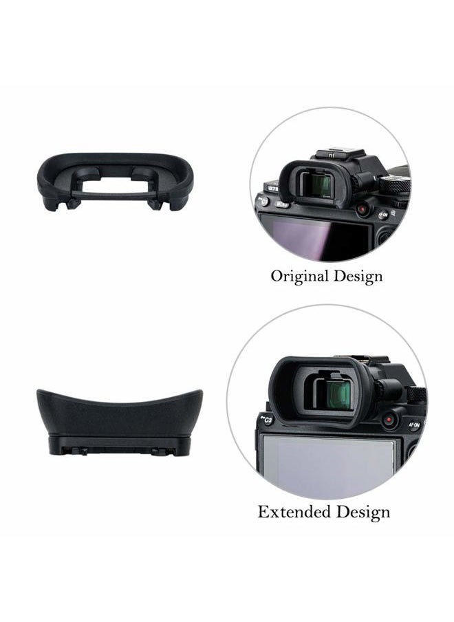 2 Packs Eyecup Eyepiece Eyeshade for Sony a7III a7II a7 a7R IV a7R II a7R III a7S II a9 a58 a99 II Viewfinder Replaces Sony FDA-EP18 FDA-EP16 FDA-EP15 Eye Cup