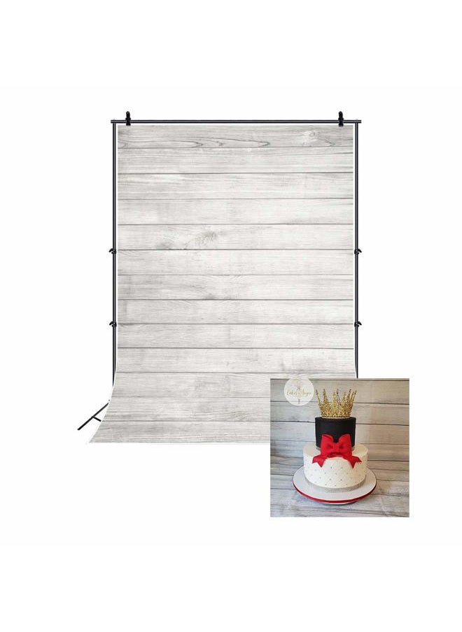 3x5ft Wood Backdrops for Photography White Wooden Board Vintage White Wood Floor Backdrops Baby Shower Birthday Cake Table Photography Backgrounds Newborn Photos Kids Adult Portrait Studio Props