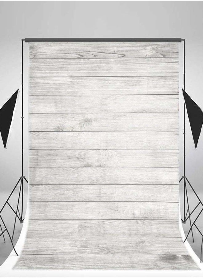 3x5ft Wood Backdrops for Photography White Wooden Board Vintage White Wood Floor Backdrops Baby Shower Birthday Cake Table Photography Backgrounds Newborn Photos Kids Adult Portrait Studio Props