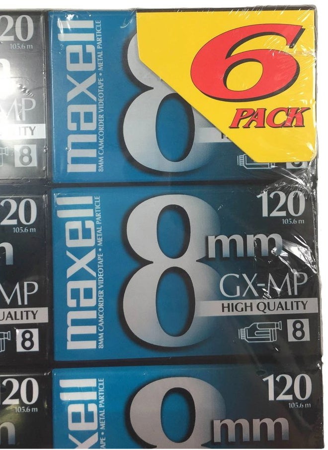 8mm GX-MP120 Videotapes (6-pack)
