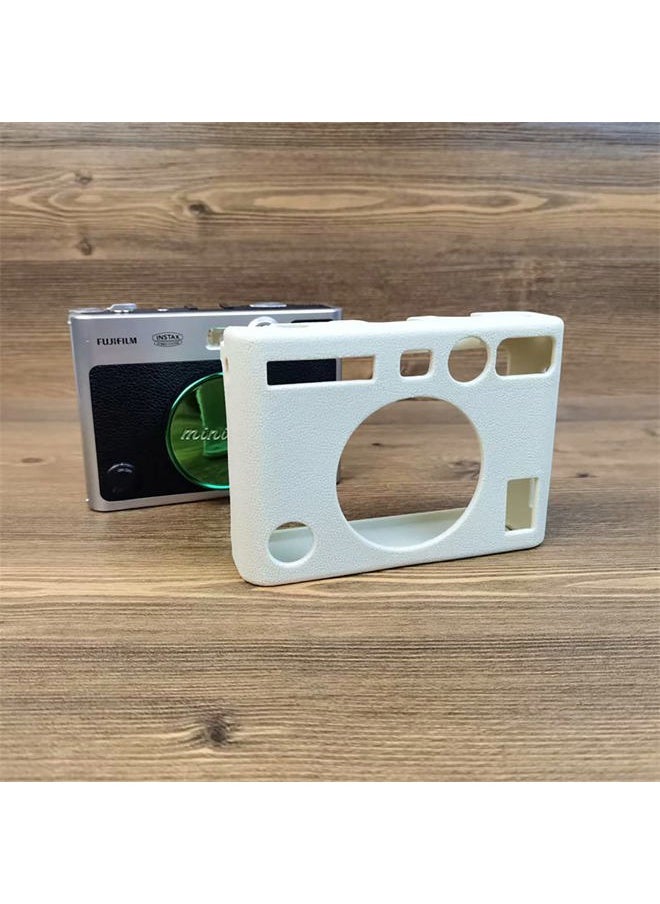 Mini EVO Case - Silicone Protective Case for Fuji Mini EVO Instant Camera - Soft Rubber Lightweight Case for Fujifilm evo - White