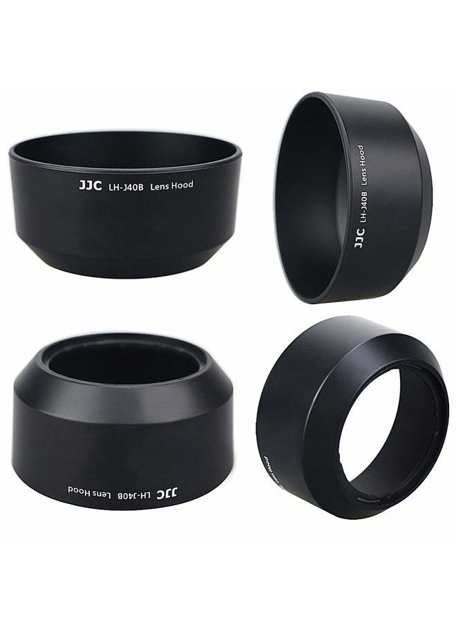 Reversible Bayonet Lens Hood Shade for Olympus M.Zuiko Digital 45mm F1.8 Lens / M4518 Replaces Olympus Lens Hood LH-40B - Black