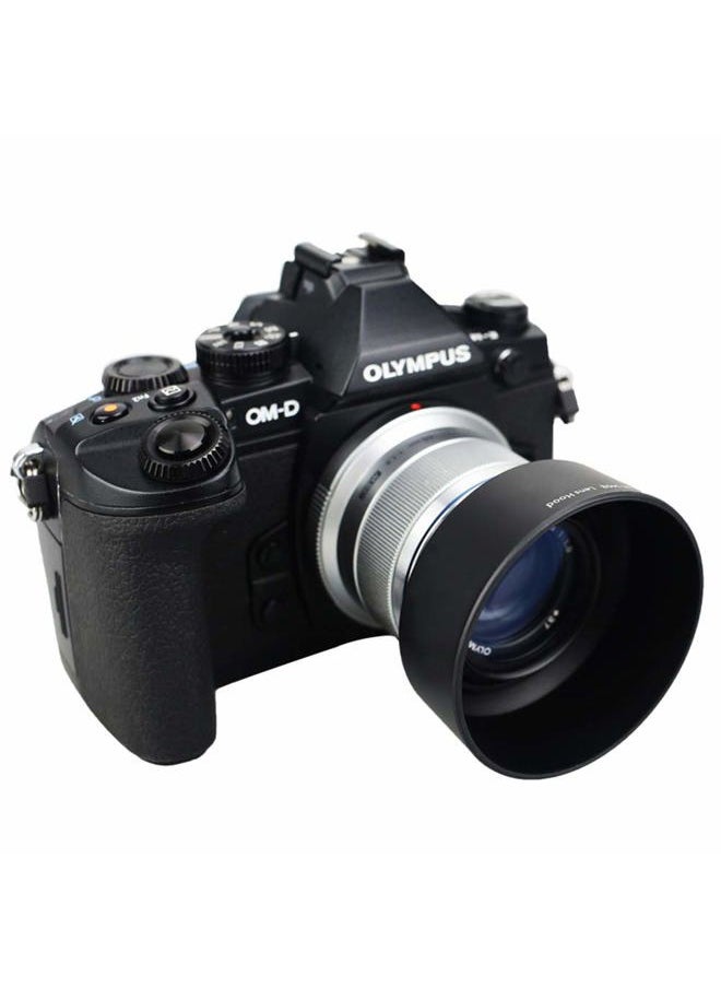 Reversible Bayonet Lens Hood Shade for Olympus M.Zuiko Digital 45mm F1.8 Lens / M4518 Replaces Olympus Lens Hood LH-40B - Black
