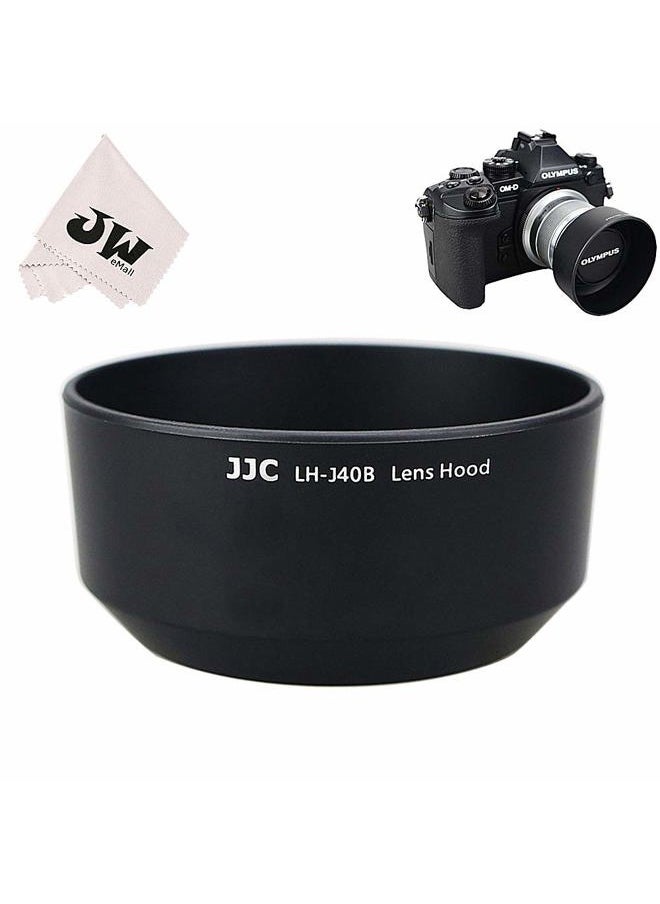 Reversible Bayonet Lens Hood Shade for Olympus M.Zuiko Digital 45mm F1.8 Lens / M4518 Replaces Olympus Lens Hood LH-40B - Black