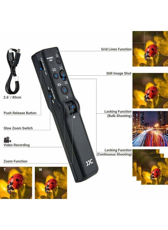 Camera Remote Control Tripod Rplac VCT-VPR1 for Sony A7R V A7RV A7 IV III II ZV-1 A6600 A6500 A6400 A6300 A6100 A6000 A1 A7SIII A7RIV A7RIII A7RII A7S II A7R A9 II RX10 IV III RX100 VII VI HX400V FX30
