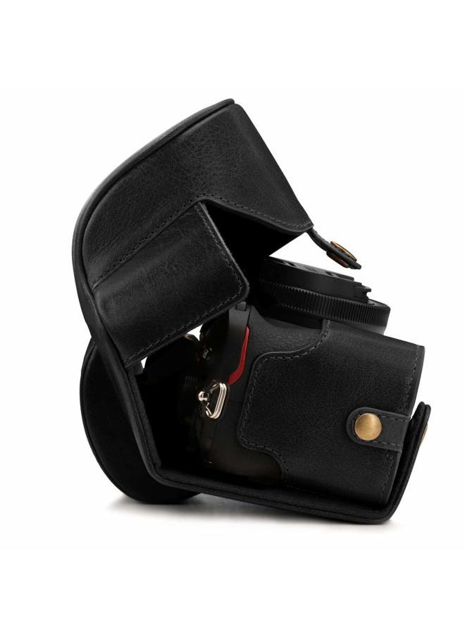 MG1813 Ever Ready Genuine Leather Camera Case Compatible with Nikon Z50 (16-50mm) - Black
