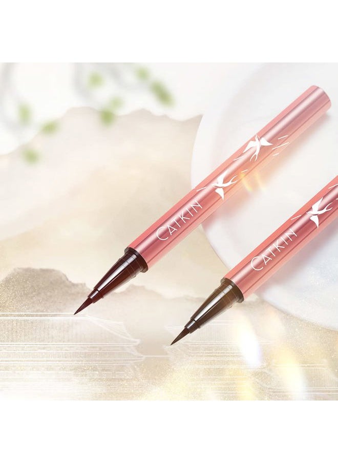 Liquid Eyeliner Pen Ultra-fine Waterproof Smoothy Stay 24 hrs Long Lasting Quick Drying for Sensitive Eyes Alcohol Free Very Black