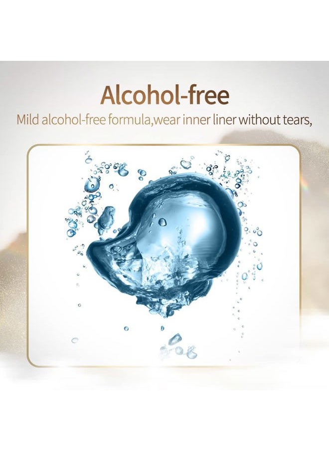 Liquid Eyeliner Pen Ultra-fine Waterproof Smoothy Stay 24 hrs Long Lasting Quick Drying for Sensitive Eyes Alcohol Free Very Black