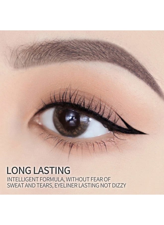 Liquid Eyeliner Pen Ultra-fine Waterproof Smoothy Stay 24 hrs Long Lasting Quick Drying for Sensitive Eyes Alcohol Free Very Black