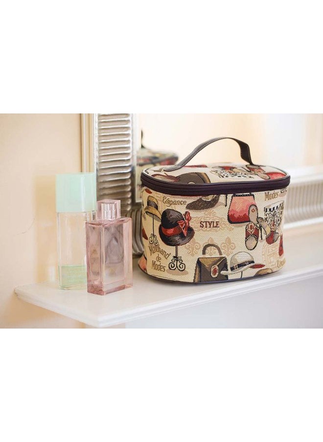 Tapestry Toiletry Bag Makeup Organizer bag for Women with Fashion Boutique Design (TOIL-BOU)