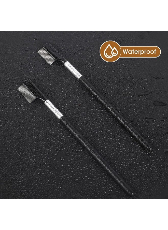 Metal Eyelash Comb,2 Pack Metal Eyelash Brush Eyelash Separator Tool Eyebrow Brush Grooming Eyelash Separator Grooming Brushes with Metal Teeth Eye Makeup Brush Tool for Women