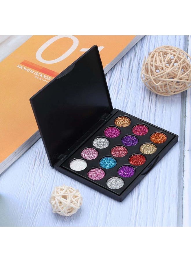 Eyeshadow Palette, 15 Colors Glitter Eyeshadow Palette for Cosplay Makeup Eye Makeup, Shining Eye Shadow Cosmetic Powder Suitable for Daily and Professional Makeup