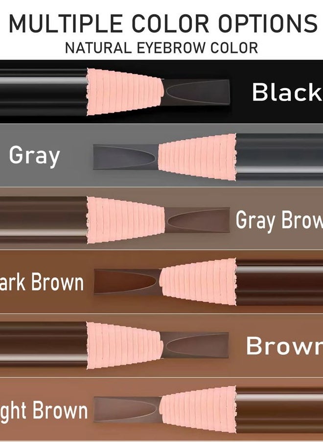SUMEITANG 12 Pcs Pull Cord Peel-off Black Eyebrow Pencil，Wooden Hard-core Microblading Eye Brow Pencil For Marking, Filling And Outlining, waterproof and sweat-proof for Professionals & Beginners