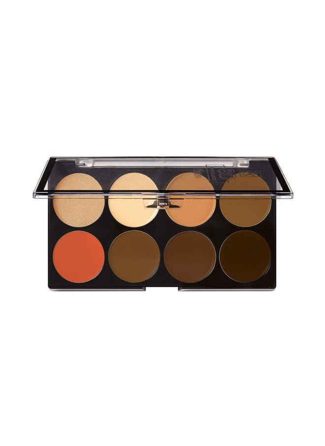 Flawless Finish with 3D Contour Cream Makeup Palette – Lightweight, Multi-Palette, Contouring Foundation, Creamy, Sculpt &Highlighting, Define Cheekbones (Dark Medium)