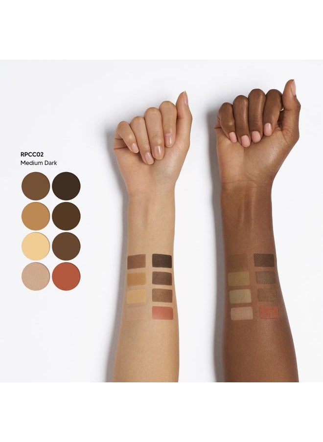 Flawless Finish with 3D Contour Cream Makeup Palette – Lightweight, Multi-Palette, Contouring Foundation, Creamy, Sculpt &Highlighting, Define Cheekbones (Dark Medium)