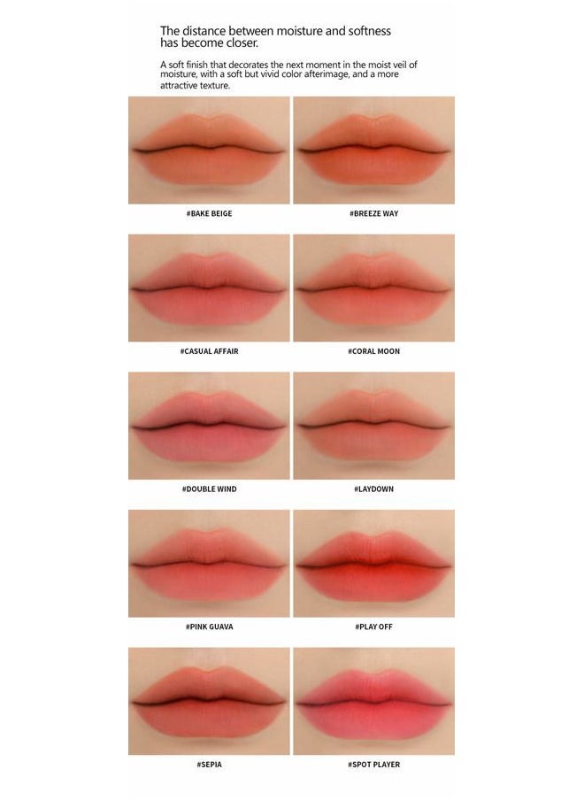 BLUR WATER TINT(4.6g) soft lip with less smear with a blurry finish (#SEPIA) with sun cream(1ml*3ea)