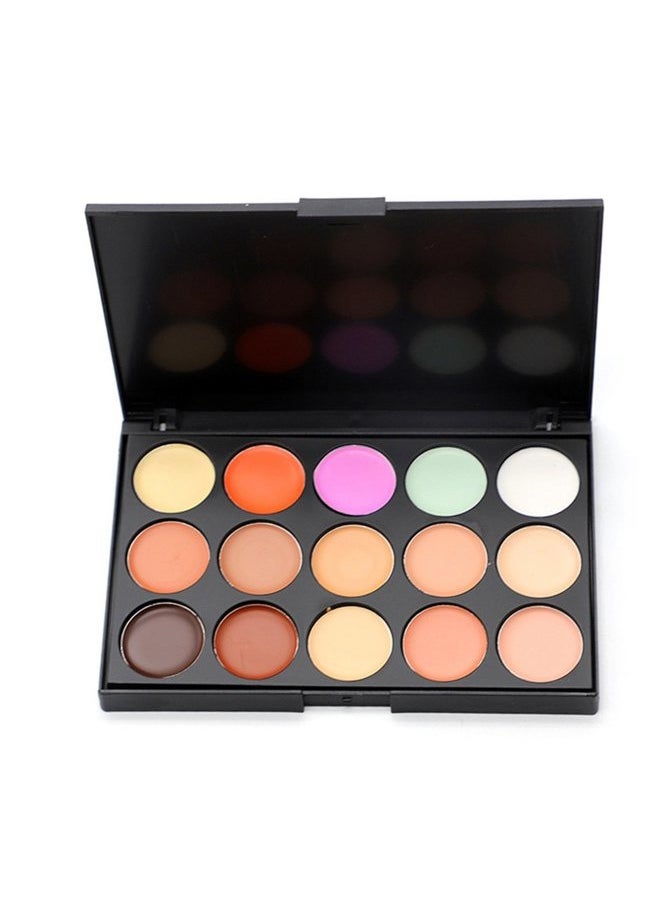 15 Colors Cream Contour Face Concealer Palette, FantasyDay Long Lasting Full Hydrating Coverage Conceals Corrects Foundation Camouflage Makeup Gift Set for Correcting Dark Circles Acne Blemish #3
