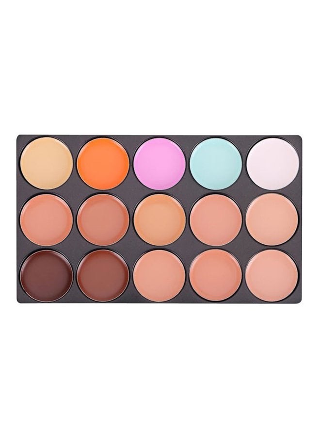 15 Colors Cream Contour Face Concealer Palette, FantasyDay Long Lasting Full Hydrating Coverage Conceals Corrects Foundation Camouflage Makeup Gift Set for Correcting Dark Circles Acne Blemish #3