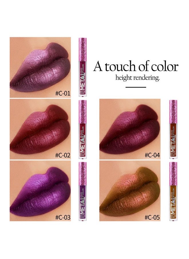 Metallic Liquid Lipsticks Matte Lips Lipstick Pearl Glitter Lip Gloss High Pigment Long Lasting Nonstick Lip Glaze Makeup for Women and Girls
