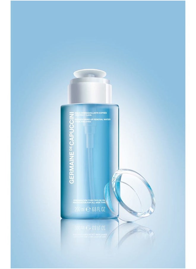 Options I Express Make-Up Removal Water - Cleanses, purifies, tones and maintains skin hydration- All skin types - Fragance Free- 6.8 FL OZ