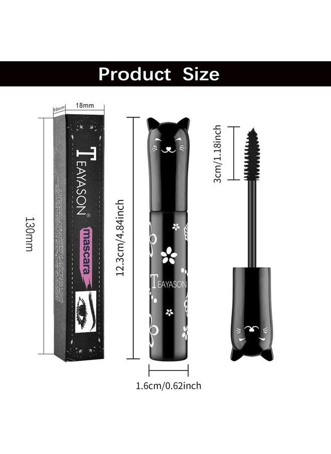 6 Pcs Colored Waterproof Mascara Set, Rainbow Color Fiber Mascara Long Lasting Thick Mascara No Clumping Masacara Natural Hypoallergenic Colored Makeup