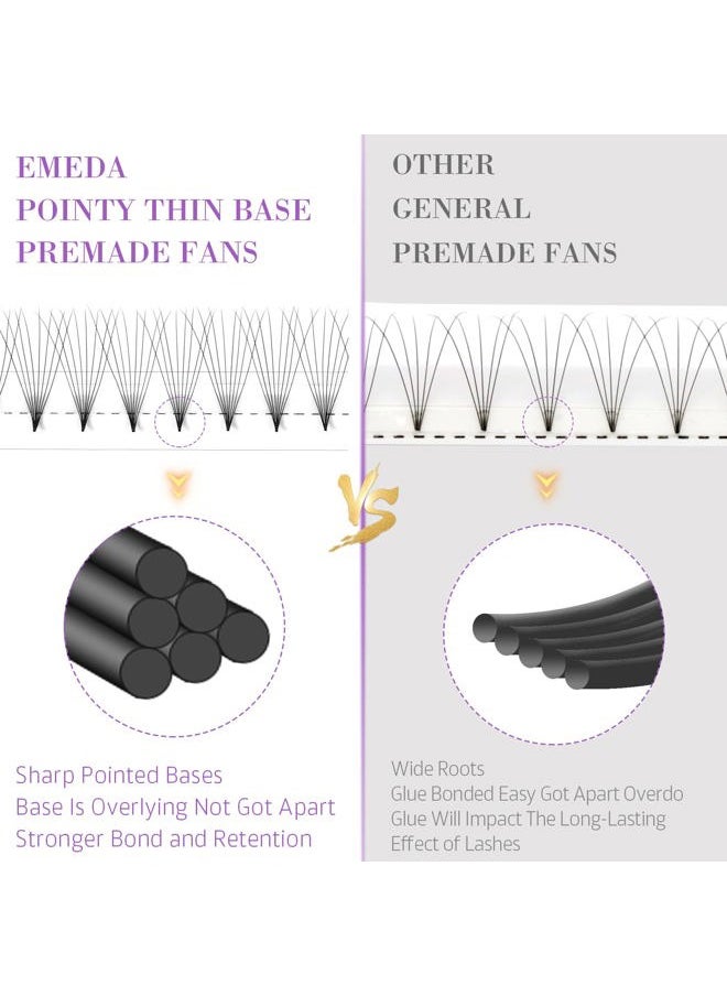 180 Fans Premade Fans Eyelash Extensions Pointy Base Thin Base 8D Stable C Curl Premade Lash Extensions Fans Pre Fanned Volume Lash Extensions (8D 0.07 C Mix 8-14mm)