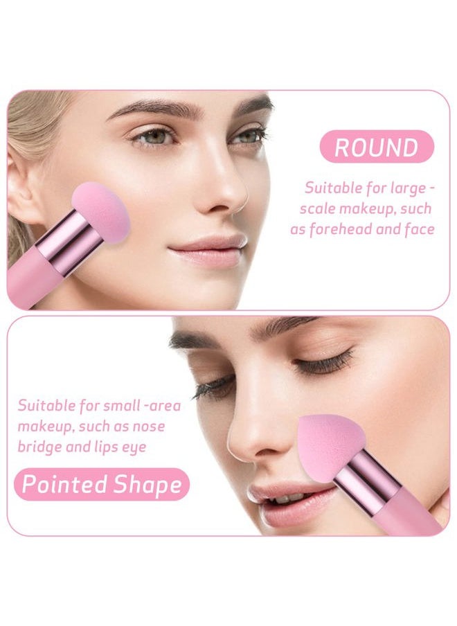 3 PCS Makeup Sponges Foundation Beauty Blender Blending Wet and Dry Make Up Applicator Cosmetic Concealer Face Brush Egg Brushes Covers Eyes Sticks Powder Puff With Handle