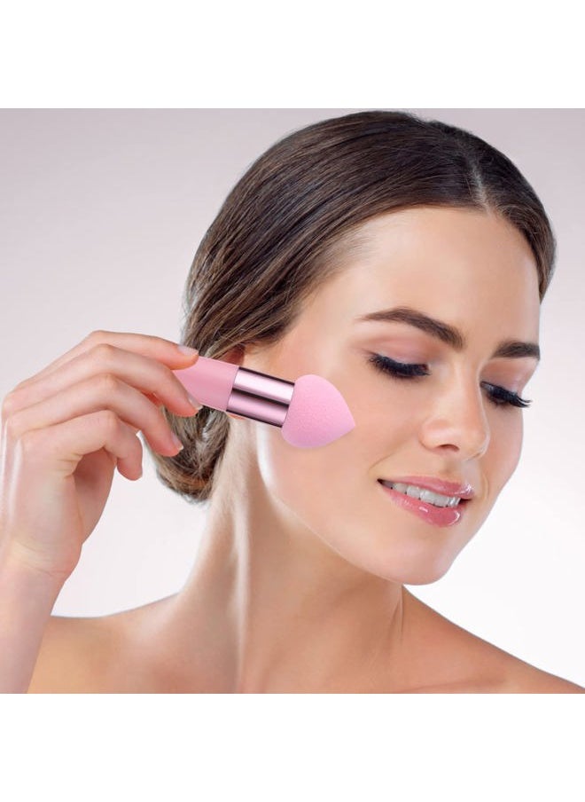 3 PCS Makeup Sponges Foundation Beauty Blender Blending Wet and Dry Make Up Applicator Cosmetic Concealer Face Brush Egg Brushes Covers Eyes Sticks Powder Puff With Handle