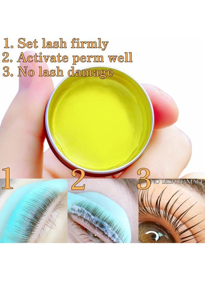 Lami Glue Balm Gold Lash Lift Brow Lamination Balm Glue Strong & Fast dry 20g Gluing Cream More Than 100 applications Eyelash Perm work Well with Shields & Eyelashes Fixing Lash Firmly