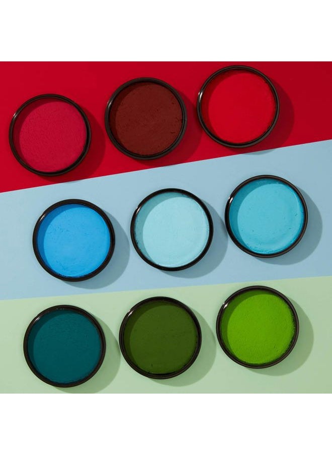 Pro Face & Body Paint Cake Pots Bright Green - Professional Water Based Face Paint Makeup for Adults, Kids - 1.26oz