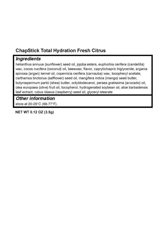 Total Hydration (Fresh Citrus Flavor, 0.12 Ounce) Flavored Lip Balm Tube, Natural Age Defying Lip Care, Clinically Proven