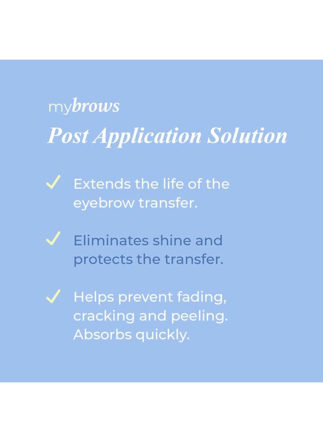Mybrows Post Application Solution To Extend the Life and Remove Shine for Temporary Tattoos, Eyebrow Transfers, & Brow Stamps, .27 Oz