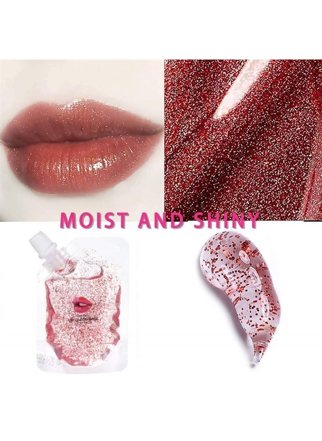 Lip Gloss Base, DIY Lip Gloss Moisturizing, Non-Sticky, Vegan Lip Makeup Oil(1Pack 50ML+3 Packs 20ML)