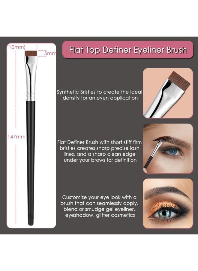 Eyebrow Brush & Eyelash Separator Eyeliner Brush and Brow Comb Lash Spoolie Brush, Steel Mascara Comb Grooming Brush, 5Pcs Eye Makeup Tools