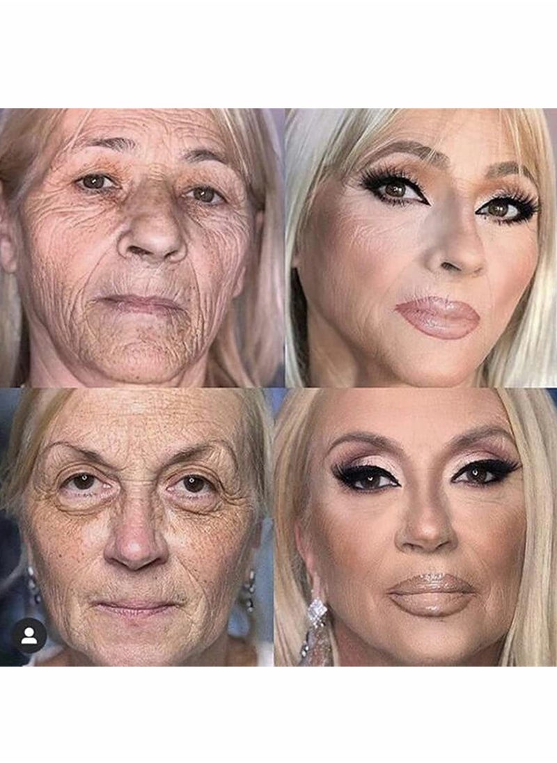 Butterfly Cushion BB Cream, Air Cushion CC Cream, Moisturizing Concealer Makeup Base Primer BB Liquid Foundation, Easy to use (Lvory White+Natural Skin Color)