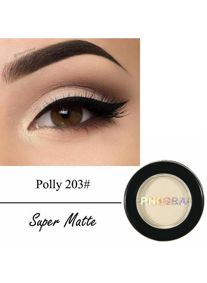 Aquapurity Waterproof Long Lasting Matte Eyeshadow Palette In 12 Pigment Color Face Powder Eye Shadow Cosmetic Cream Makeup Cosmetic (203 Polly)