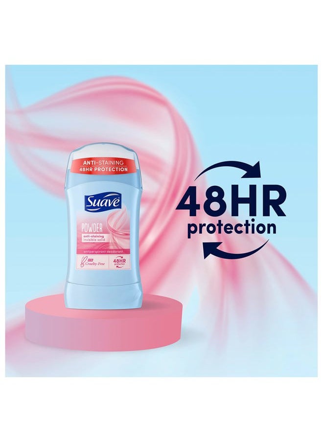Deodorant Antiperspirant & Deodorant Stick 48-hour Odor and Wetness Protection Powder Deodorant for Women 1.2 oz