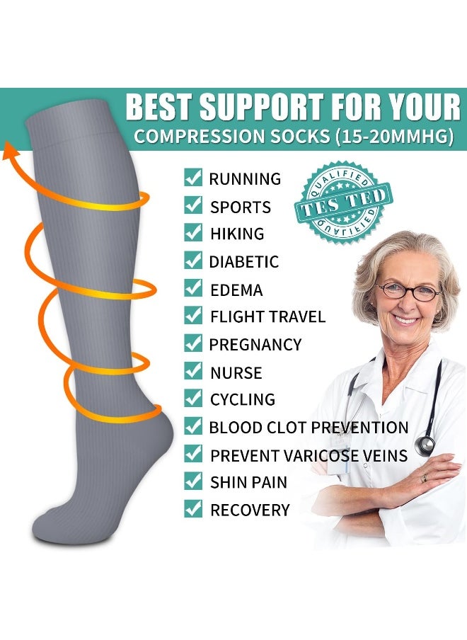 Laite Hebe 3 Pack Medical Compression Sock-Compression Sock for Women and Men-Best for Running,Nursing,Sports