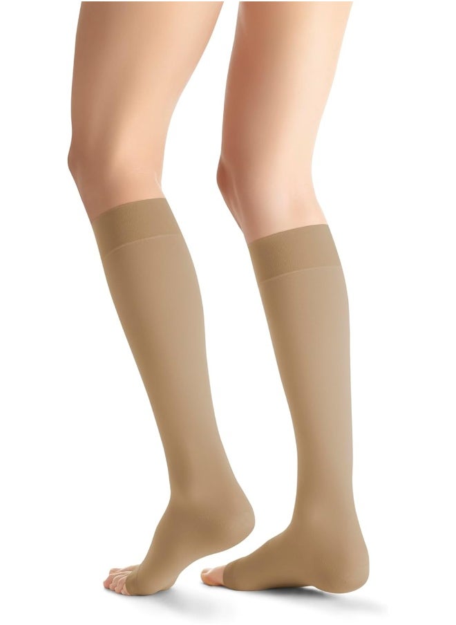 JOBST Opaque Open Toe Knee High 20-30 mmHg Compression Stockings