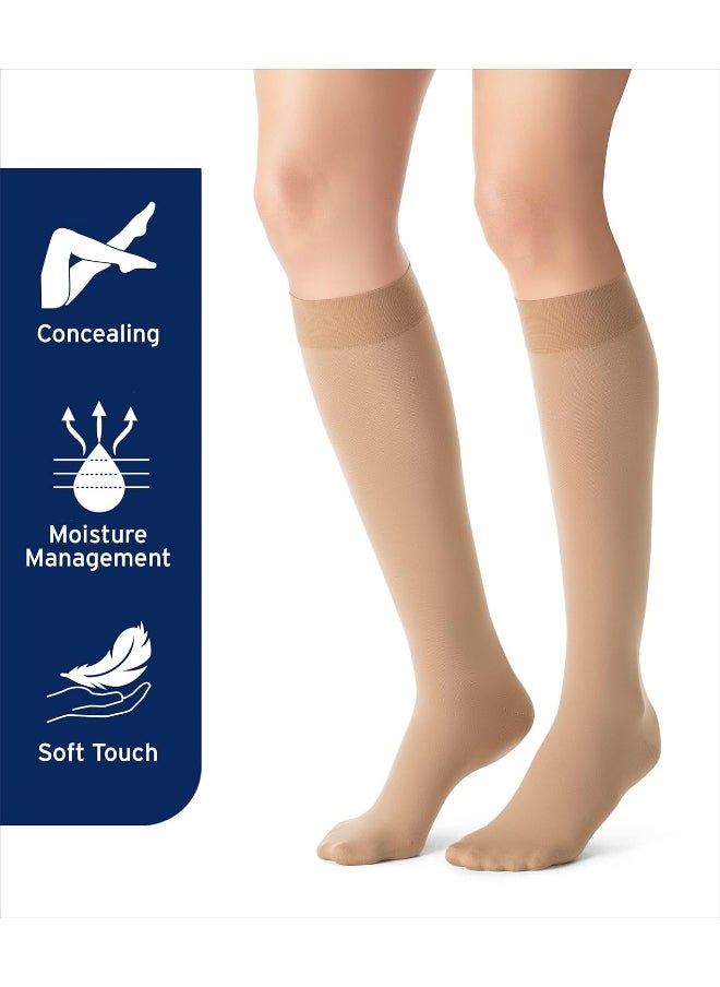 JOBST Opaque Open Toe Knee High 20-30 mmHg Compression Stockings