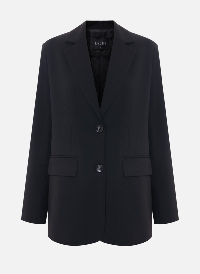 Straight jacket in suiting fabric