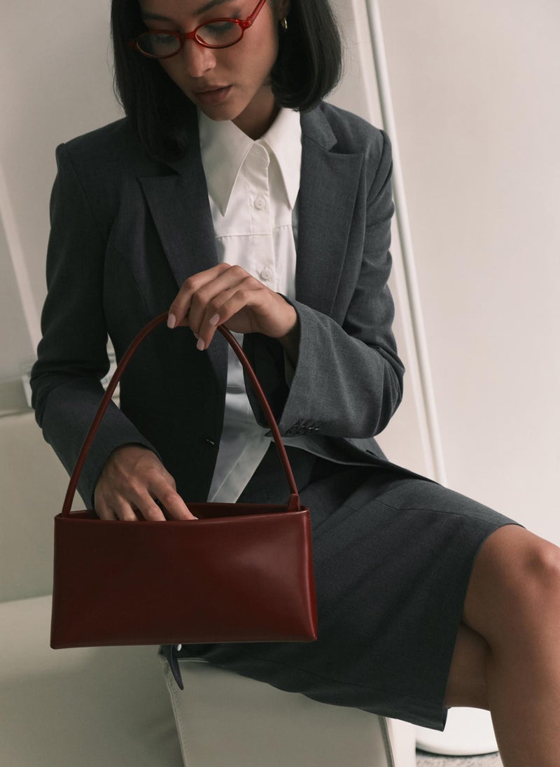 Fitted jacket in suiting fabric