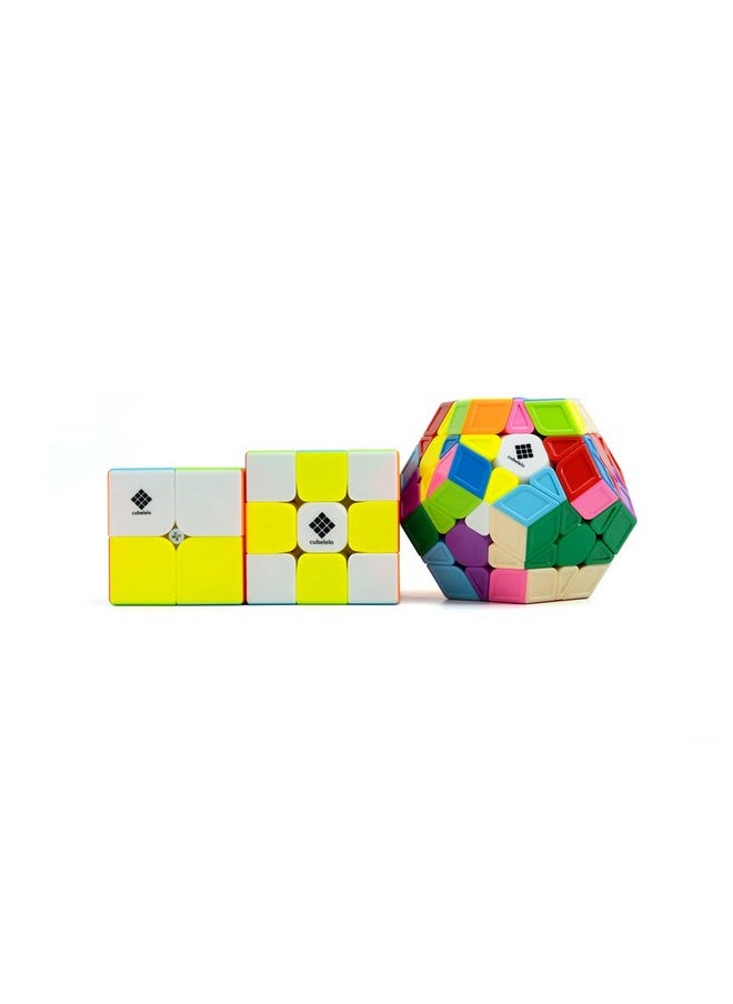 Cubelelo Drift 2X2, 3X3 & Megaminx Combo Stickerless - Multicolor