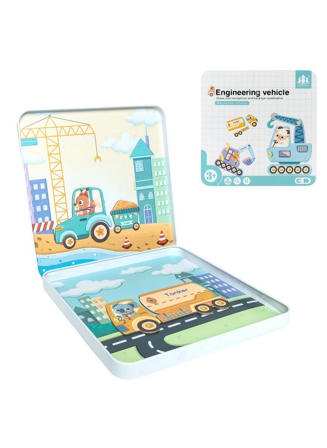 Cubelelo Engineering Vehicle Magnetic Sticker Puzzle | Fun 3D Attractive Colorful Stickers | Learn About Vehicles & Automobile | Early Educational Learning Game For Children Kids Boys Girls