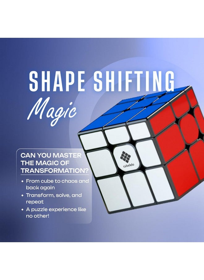 Cubelelo Drift 3x3 Mirror Color (Tiled) Non-Magnetic Speedcube | Unique Shape-Shifting Design for Puzzle Enthusiasts & Beginners | Ideal for Problem Solving & Brain Training