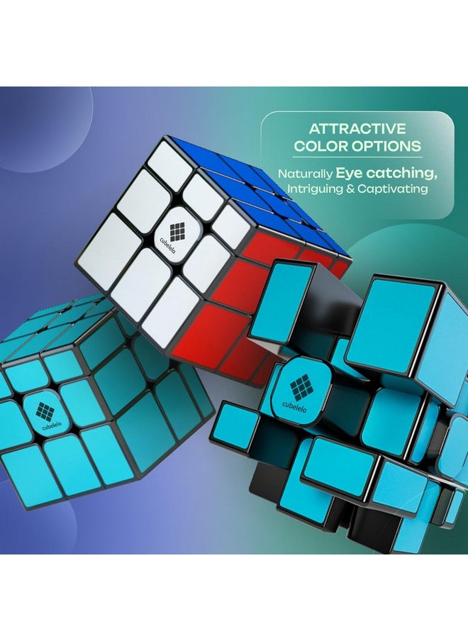 Cubelelo Drift 3x3 Mirror Color (Tiled) Non-Magnetic Speedcube | Unique Shape-Shifting Design for Puzzle Enthusiasts & Beginners | Ideal for Problem Solving & Brain Training